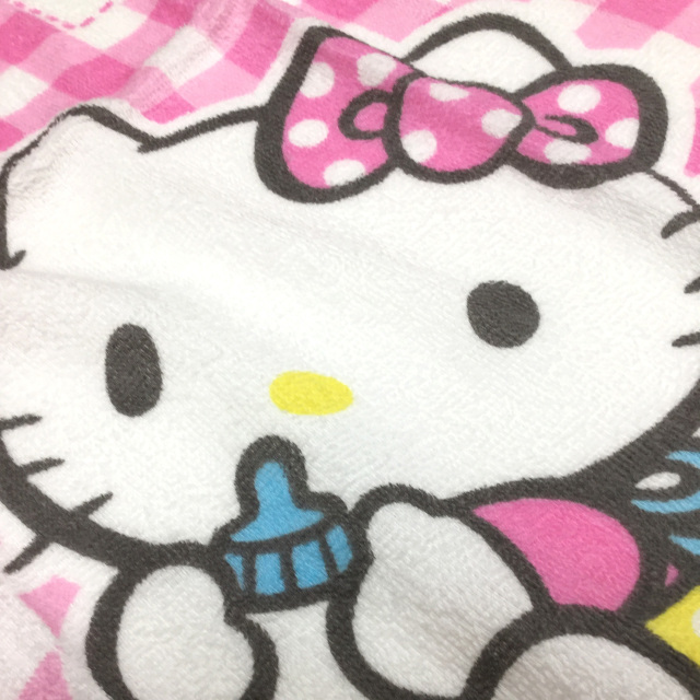 送料無料】ベビー用品 ハローキティ裏ガーゼ湯上りバスタオル
